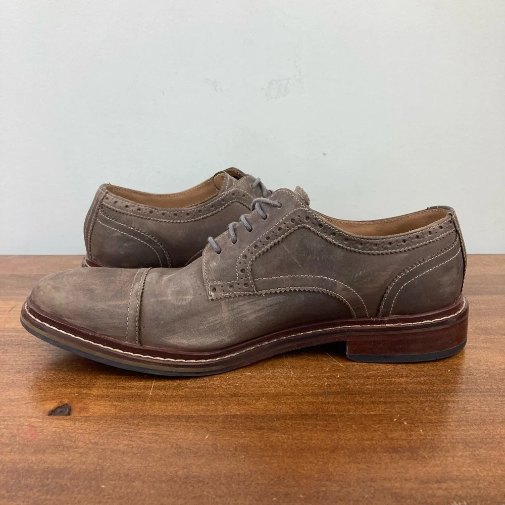 Cole Haan Men’s Oxfords Driftwood Cap Toe Leather Dress Shoes C24568 Size 9M.